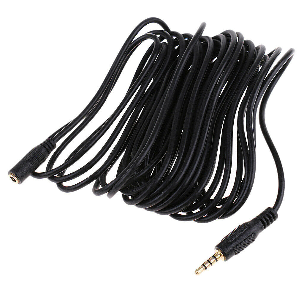 6m Long Microphone Headphone 3.5mm Male To Female Audio Aux Extension Cord