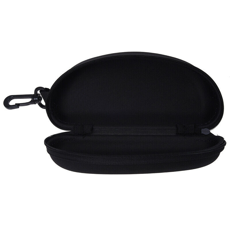Black Glasses Eyeglasses Safety Zippered Hard Case Holder Q9S1