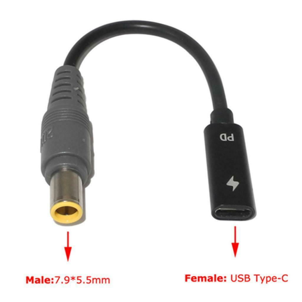 7.9mm/5.5mm DC Power-supply Connector Cord Cable for Lenovo Laptop Notebook