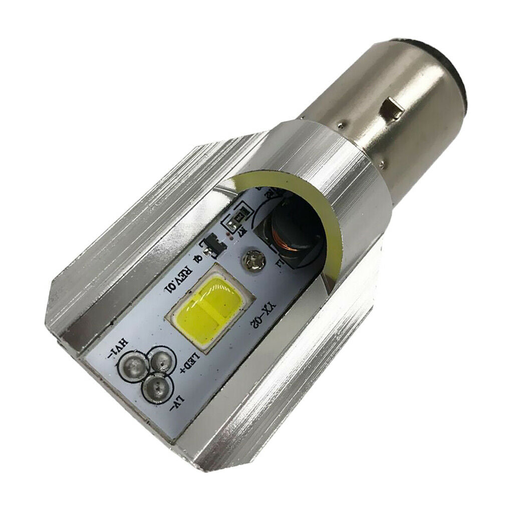 H6 12V Motorcycle LED Hi-Lo Beam Headlight Head Light Lamp Bulb 6500K White