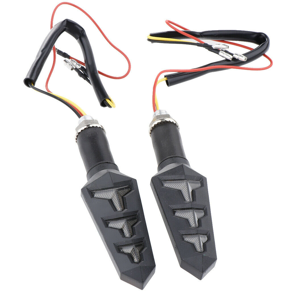 1 Pair Motorcycle LED Turn Signal Light Indicators Flashing Lights