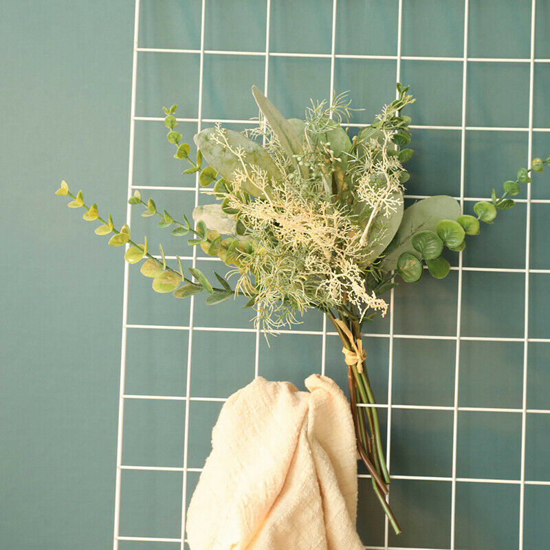 Grass and leaves mixed bundle artificial flower supplies home living room.l8