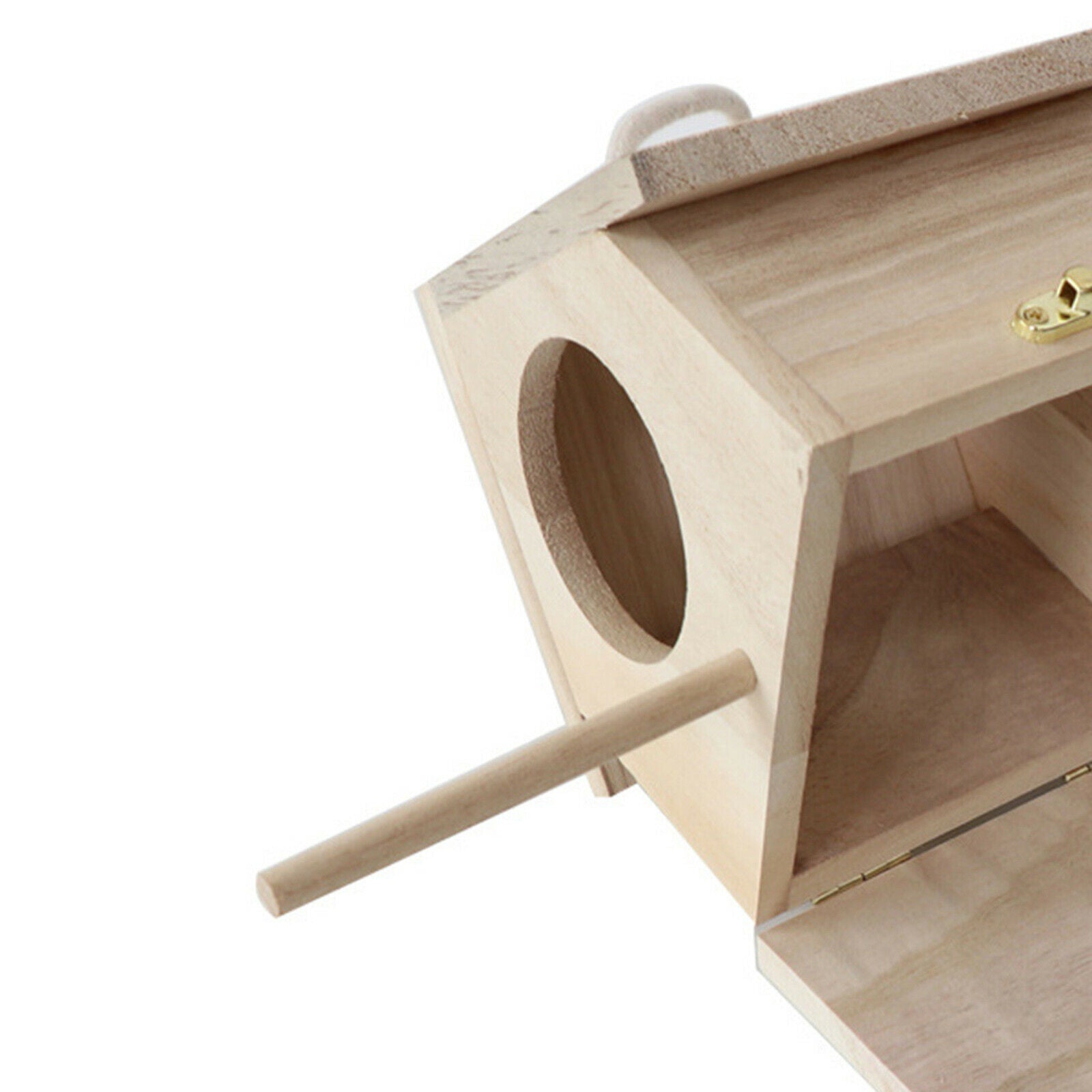Unpainted Wooden Birdhouse Outdoor Hanging Bird Cave Bird Breeding Nest