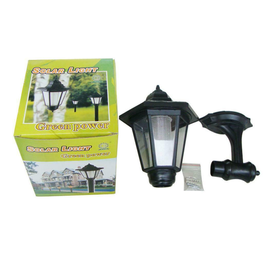 2x Solar LED Garden Landscape Light Fixture Hallway Wall Lantern Waterproof Lamp