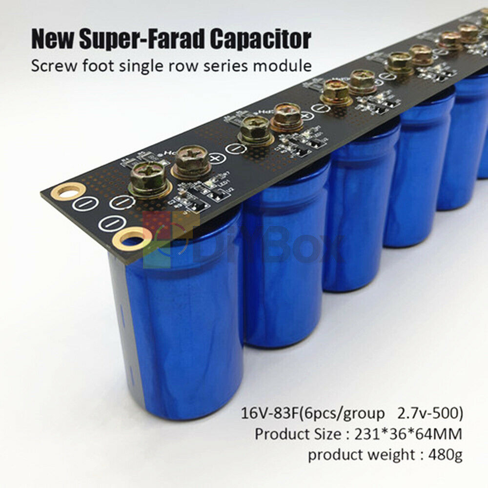 16V-83F Farad Capacitor Super Capacitor 2.7V-500F Screw Foot Single Row Module