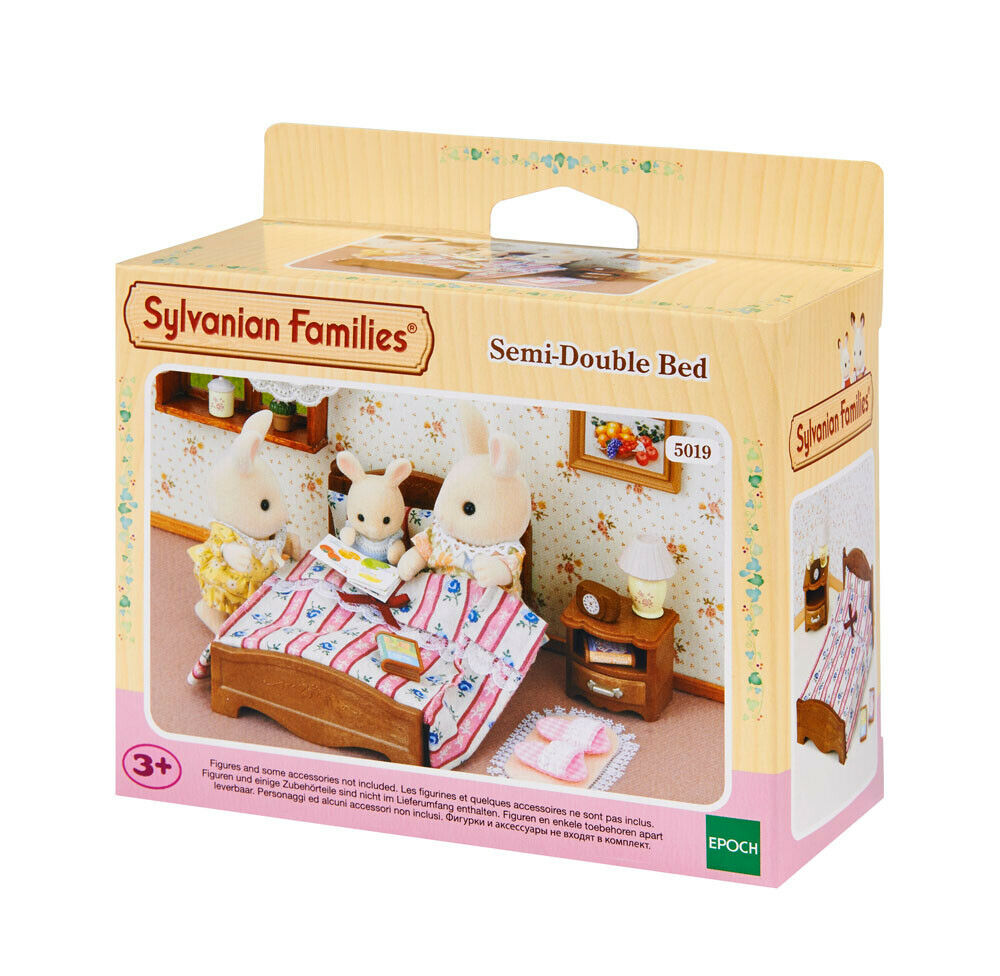 Sylvanian Families Furniture & Accessories 5019 Semi-Double Bed /Age 3+ Bnib