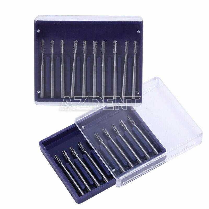 10 X Dental Tungsten Steel Burs Drill FG1558 For High Speed Handpiece 1.6mm