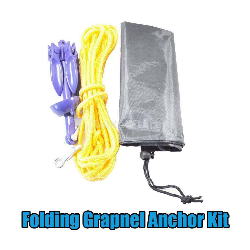 Grapnel Folding Anchor with Rope Set FOLDABLE & Carrying Bag Accessories