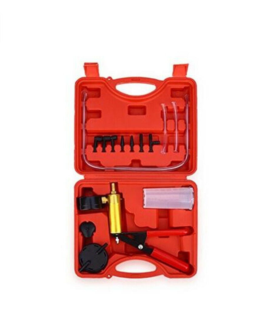 2in1 Hand Held Vacuum Pump Tester Set & Car Brake Fluid Bleeder Replacement Tool