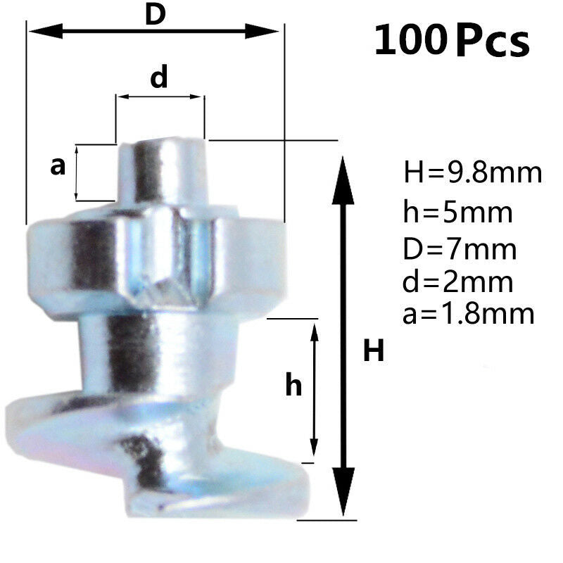 100pcs Durable Car Motorcycle Tires Tyre Screw Studs Anti-skid Tungsten Carbide