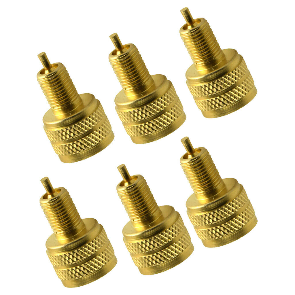 6 Piece External Large Bore Valve Down to Standard Bore Adapter Brass 22mm