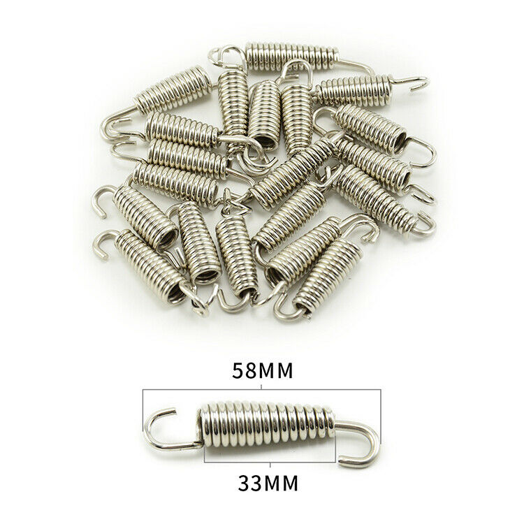 6Pcs Stainless Steel Motorcycle Exhaust Mounting Springs Exhaust Pipe Fasteners