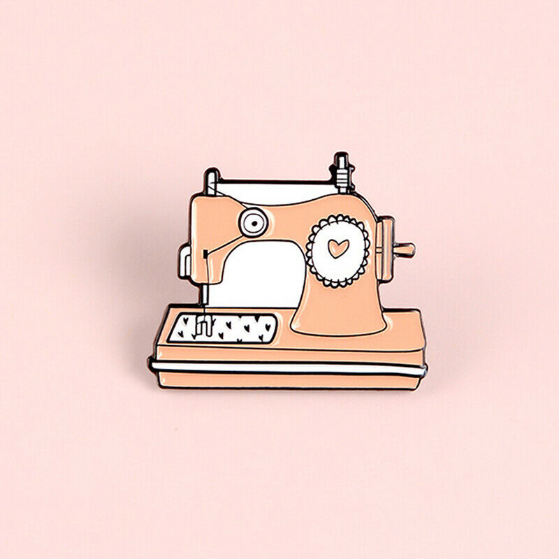 Cute Enamel Sewing Machine Lapel Collar Pin Corsage Brooch Women Jewelry .l8