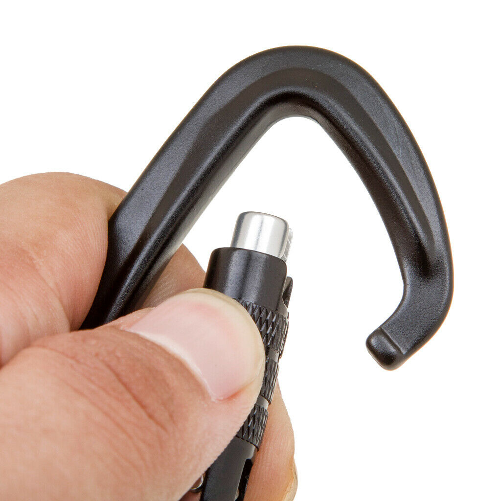 2 Packs Heavy Duty Self Lock Carabiner Clips Outdoor Keychain Buckle Hook