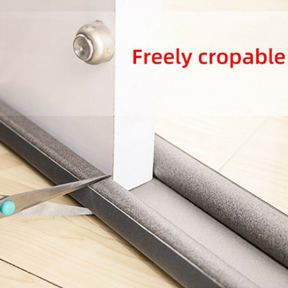Flexible door bottom sealing strip sound proof noise reduction under door.l8