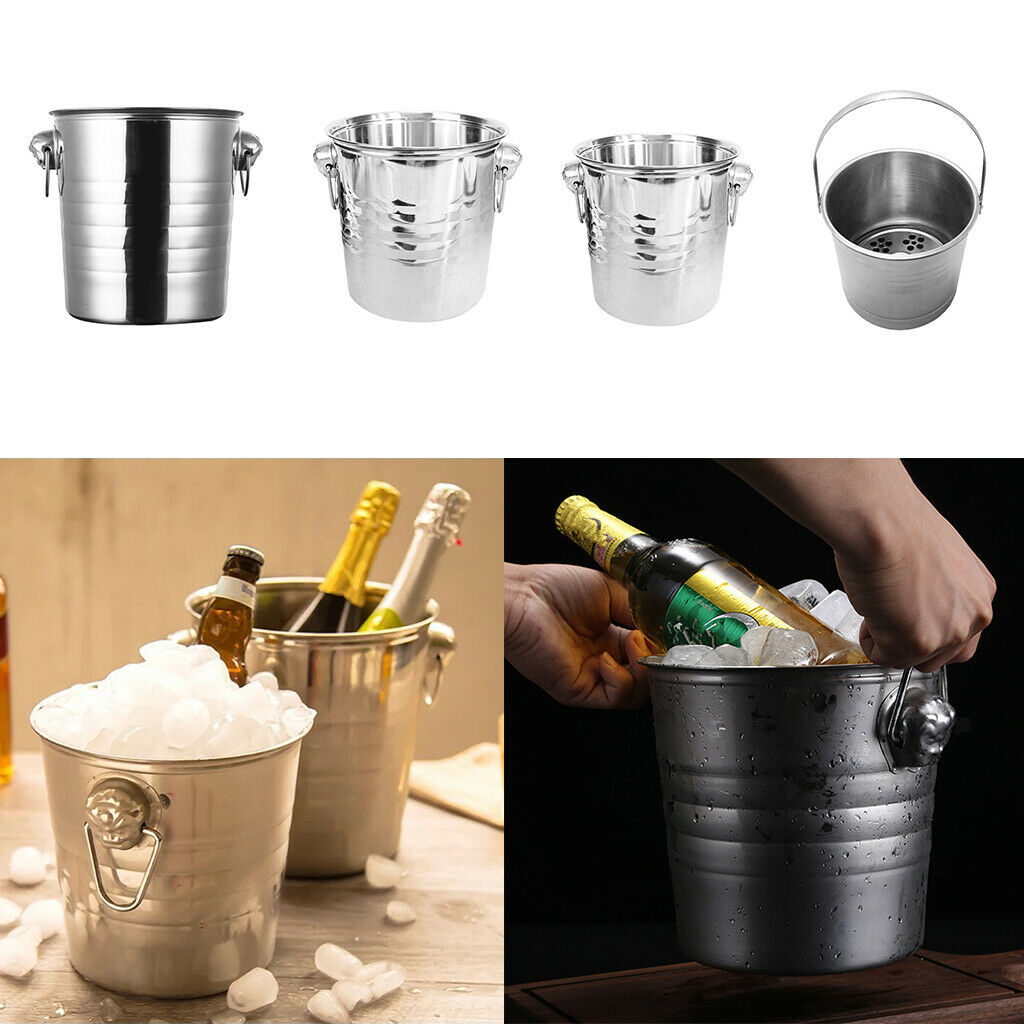 Champagne Ice Bucket Stainless Steel Beer Wine Drinks Cooler Party L