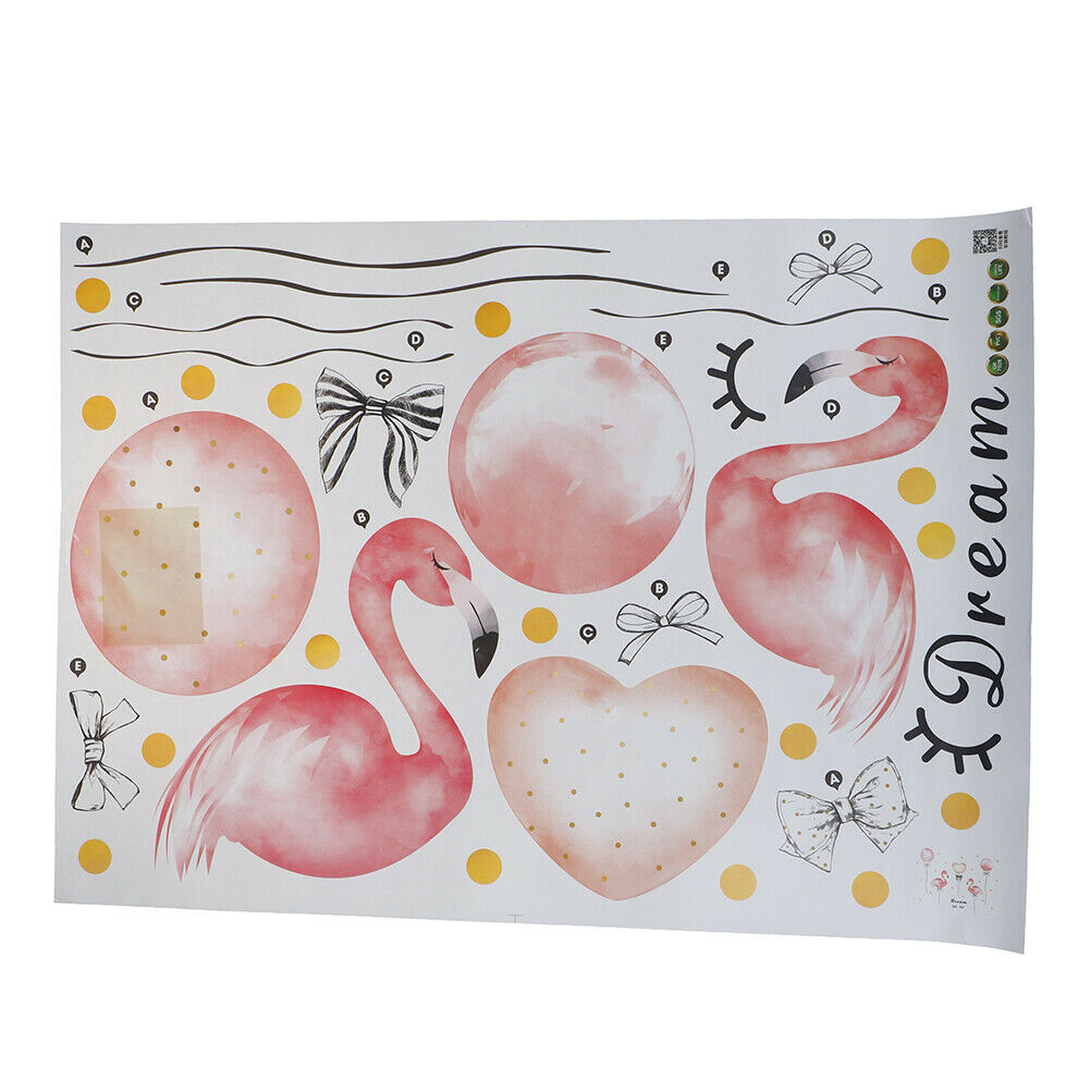 50*70Cm Flamingo Balloon Pink Home Decor Diy Self-Adhesive Wardrobe Stick.l8