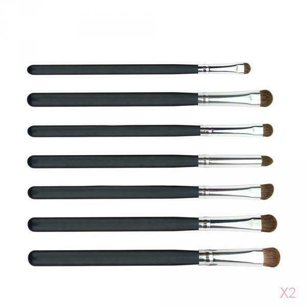 14x Portable Travel Eye Makeup Brushes Set Eyeshadow Eyelash Buffing Brush