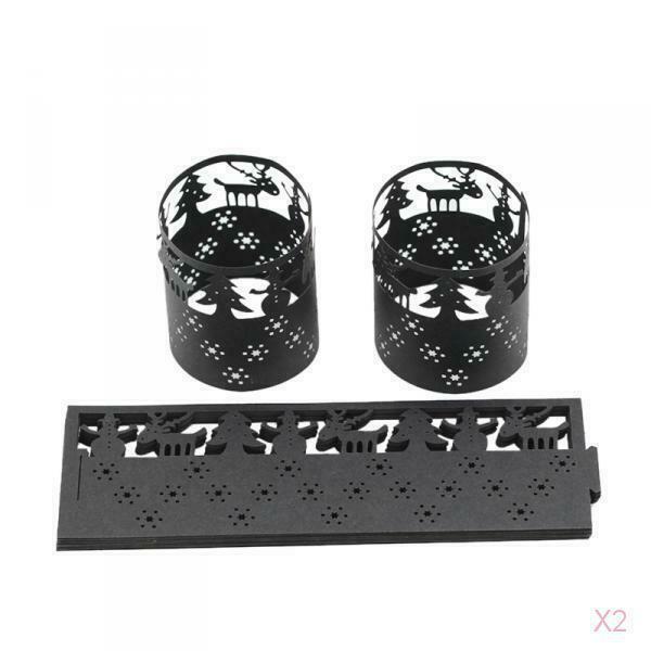 50pcs Tea Light  Glossy Paper Candle Lampshade Wedding Decor Black