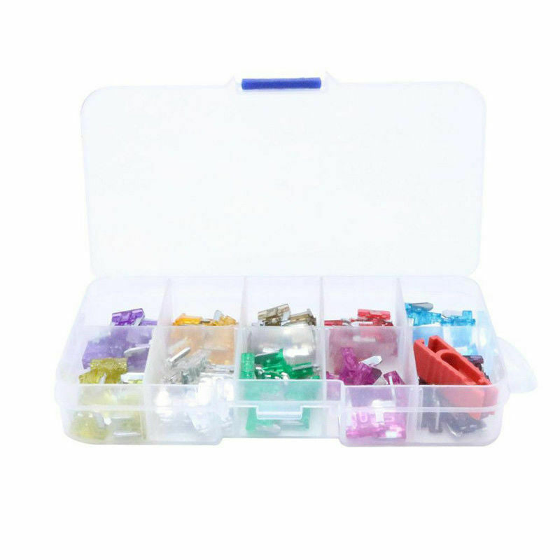 100pcs Assorted Auto Car Micro Blade Fuse Set 3/5/7.5/10/15/20/25/30/35/40A