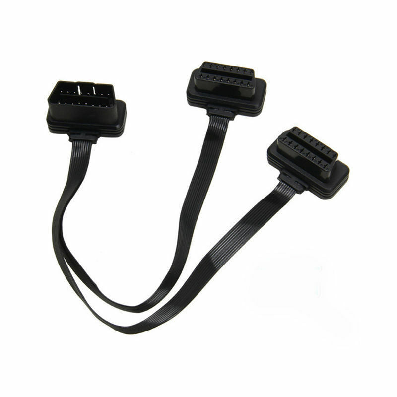 16Pin ELM327 Plat OBD2 MÃ¢le Ã€ Double Femelle Y Splitter Coude Rallonge CÃ¢ble S99