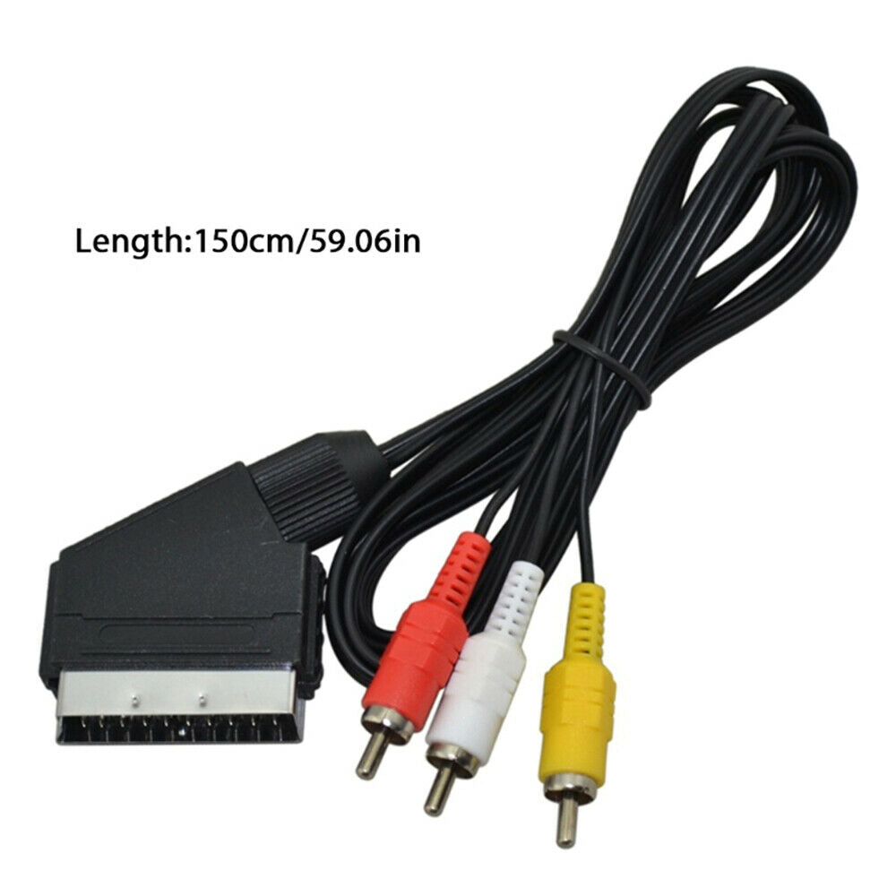 1.8m 6 Feet RGB Scart to 3 RCA Video Cable For NES For FC XXUC High Quality