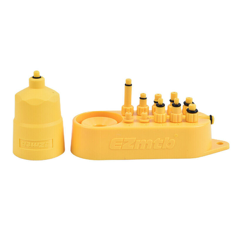 Bicycle Hydraulic Disc Brake Bleed Adapters Set Copper Metal Oil Funnel BikeBDA
