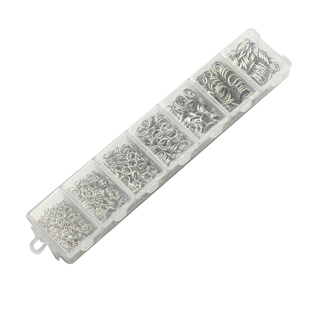 2900x Assorted Sizes Alloy Open Jump Rings Jewellery Making Connectors
