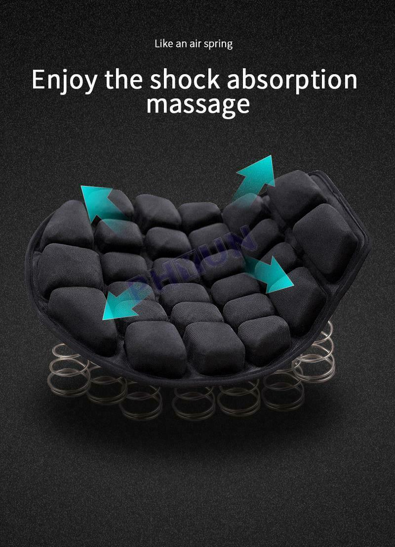 Motorcycle Seat Cushion Inflatable Air Cushion w/ Air Pump Comfortable Universal