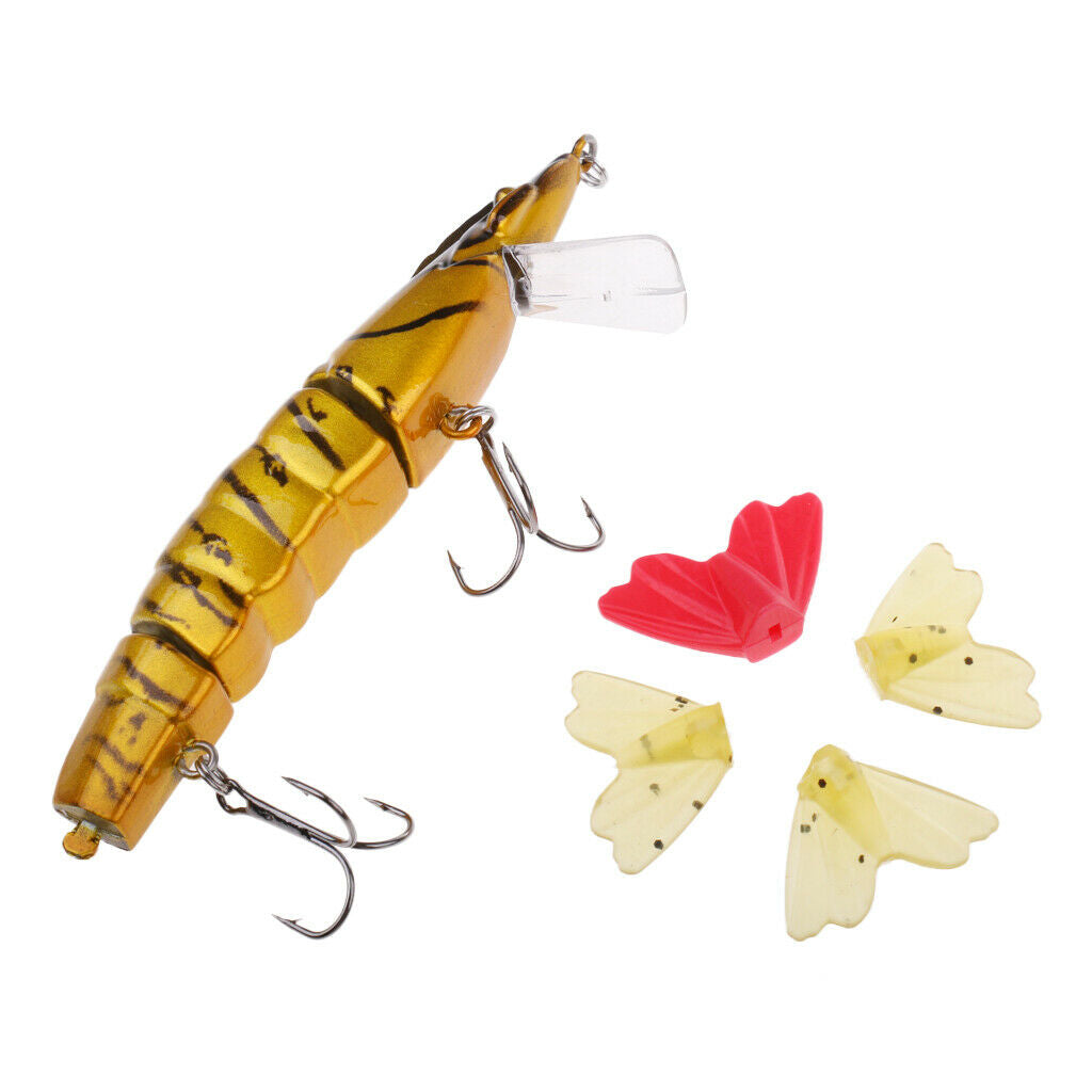 Topwater Trout Fishing Multi Jointed Shrimp Baits Lobster with 4 Tails C1