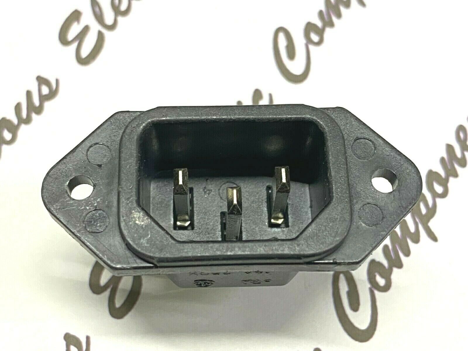 1pcs - SWITCHCRAFT EAC311 10A 250V AC MALE RECEPTACLE AMOUNT IEC INLET SOCKET