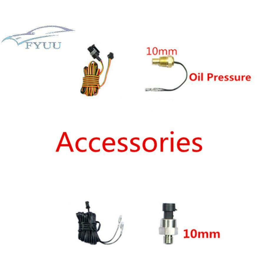 4in1 LCD Excavator Car Oil Pressure+ Voltmeter +Water Temperature+Oil Fuel Gauge