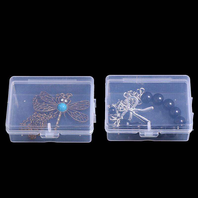 2pcs Transparent Chapter Box Hanging Box Mini Key Photo Boxes Home Storag.l8