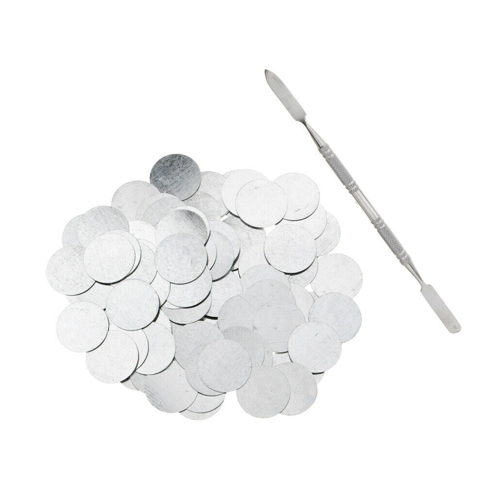 400x Empty Makeup Pans Stickers 4x Depotting Spatula for Eyeshadow Blush