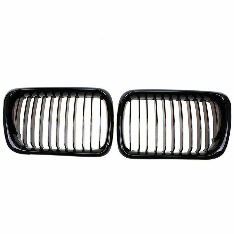 For BMW E36 3 Series E36 Sedan 1996â€“1998 Gloss Black Front Kidney Grilles Grill