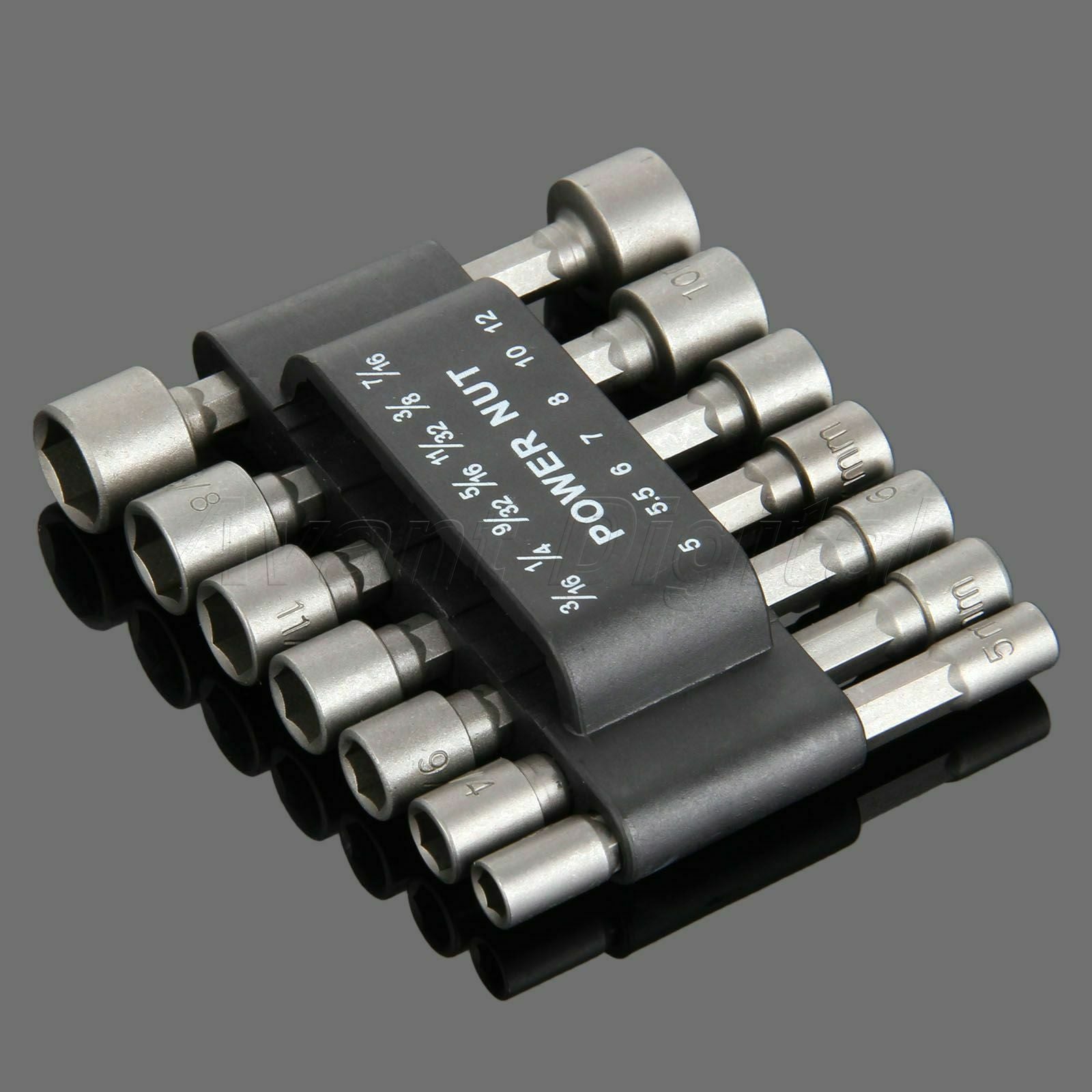 New 14Pcs Power Nut Driver Drill Bits SAE Metric Socket Wrench Screw 1/4" Shank