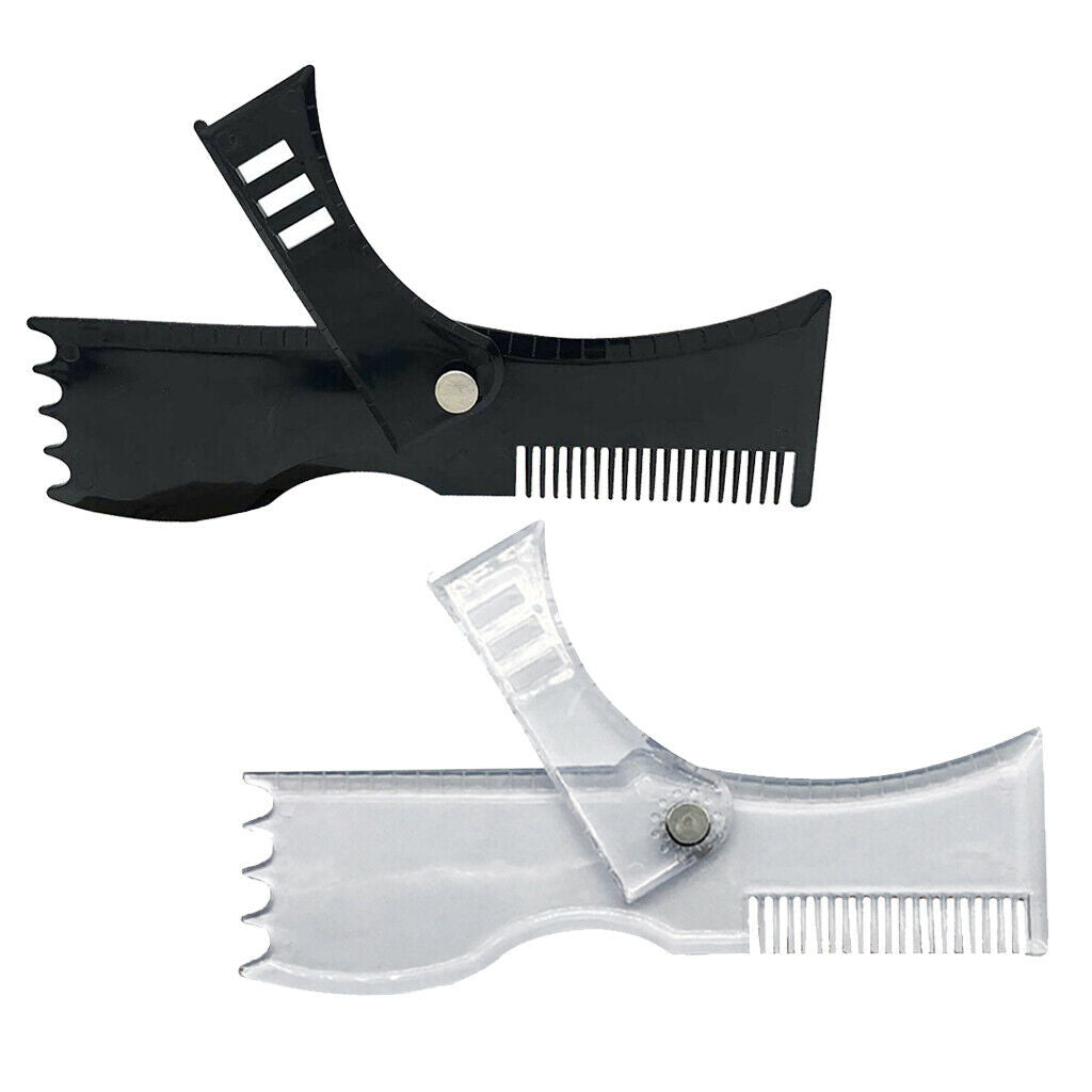 2 Pack Rotatable Beard Shaping Tool Template Guide Beard Trimmer Ruler