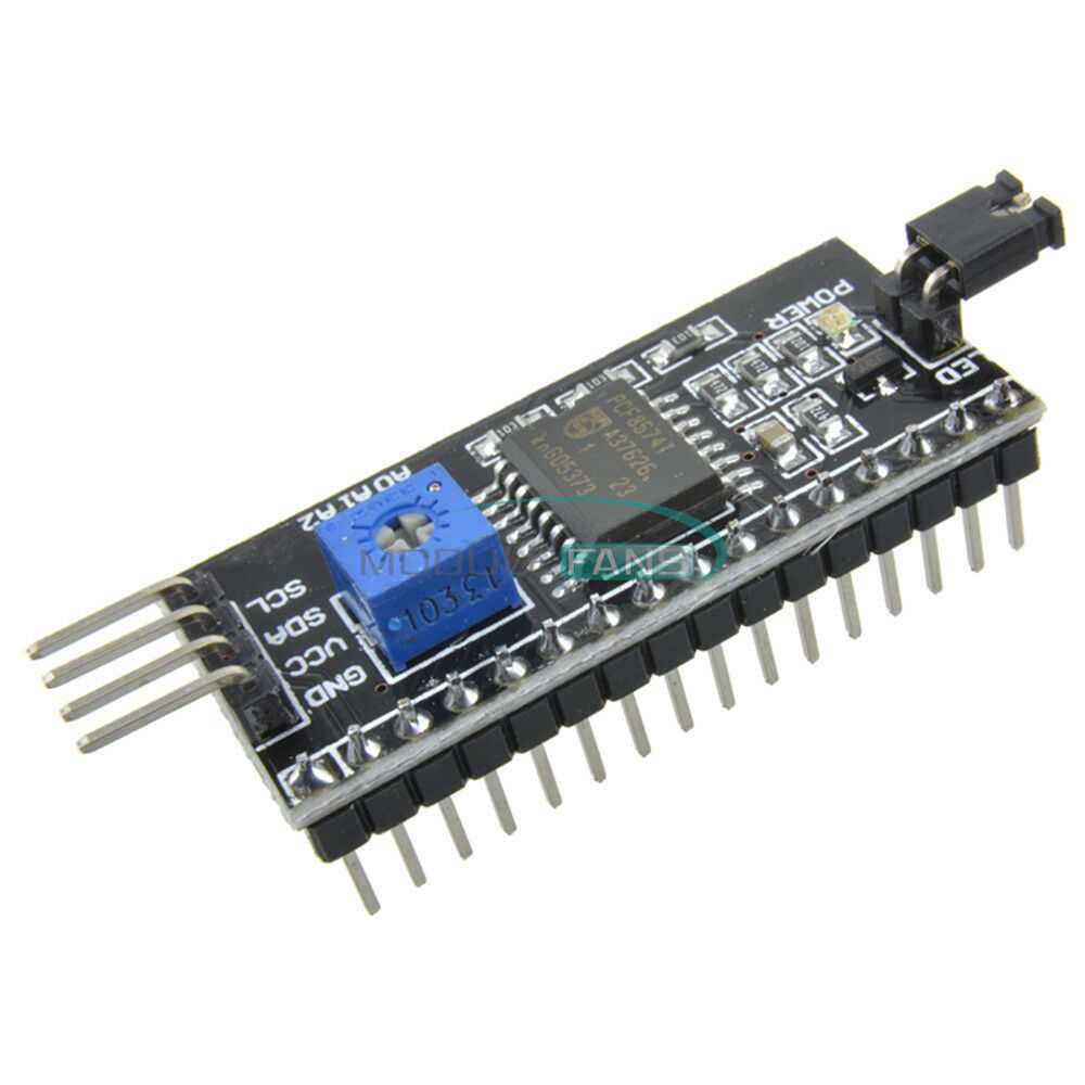 IIC/I2C/TWI/SPI interface Board Module +1602 16x2 LCD Yellow Display HD44780
