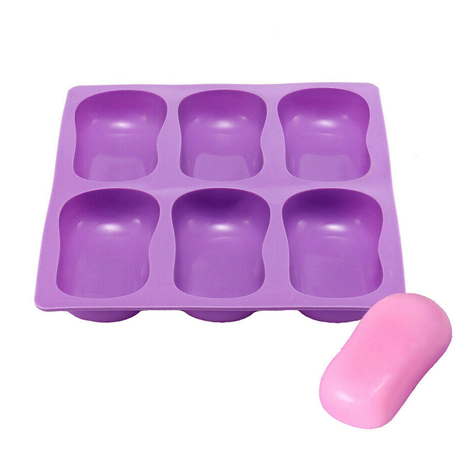 DIY Oval Cake Mold Soap Jelly Chocolate Ice Silicone Mould Tray Baking Craft
