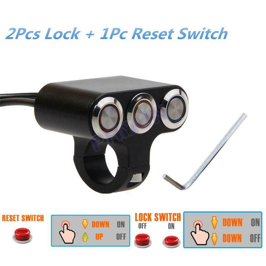 Fog Light Horn Power Start Switch For Motorcycle ATV Scooter Moped 1'' Handlebar