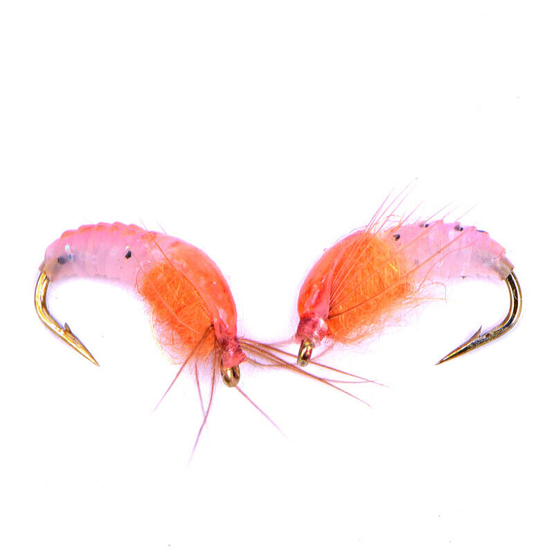 6Pcs/box Realistic Nymph Scud Fly For Trout Fishing Artificial Bait Insect L Lt