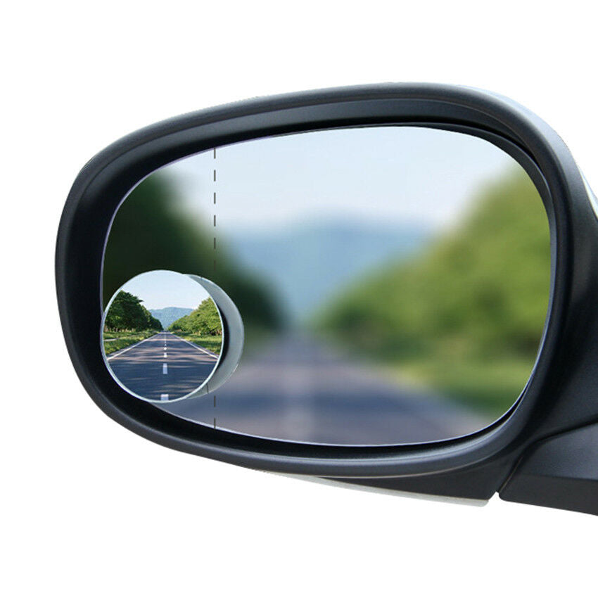 1 pair round 360 Degree frameless ultrathin Wide Angle Round Convex Blind Spot