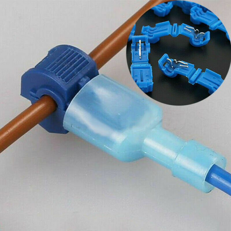 50pcs Quick Splice Lock Wire Terminals Connectors Electrical Crimp Cable Snap
