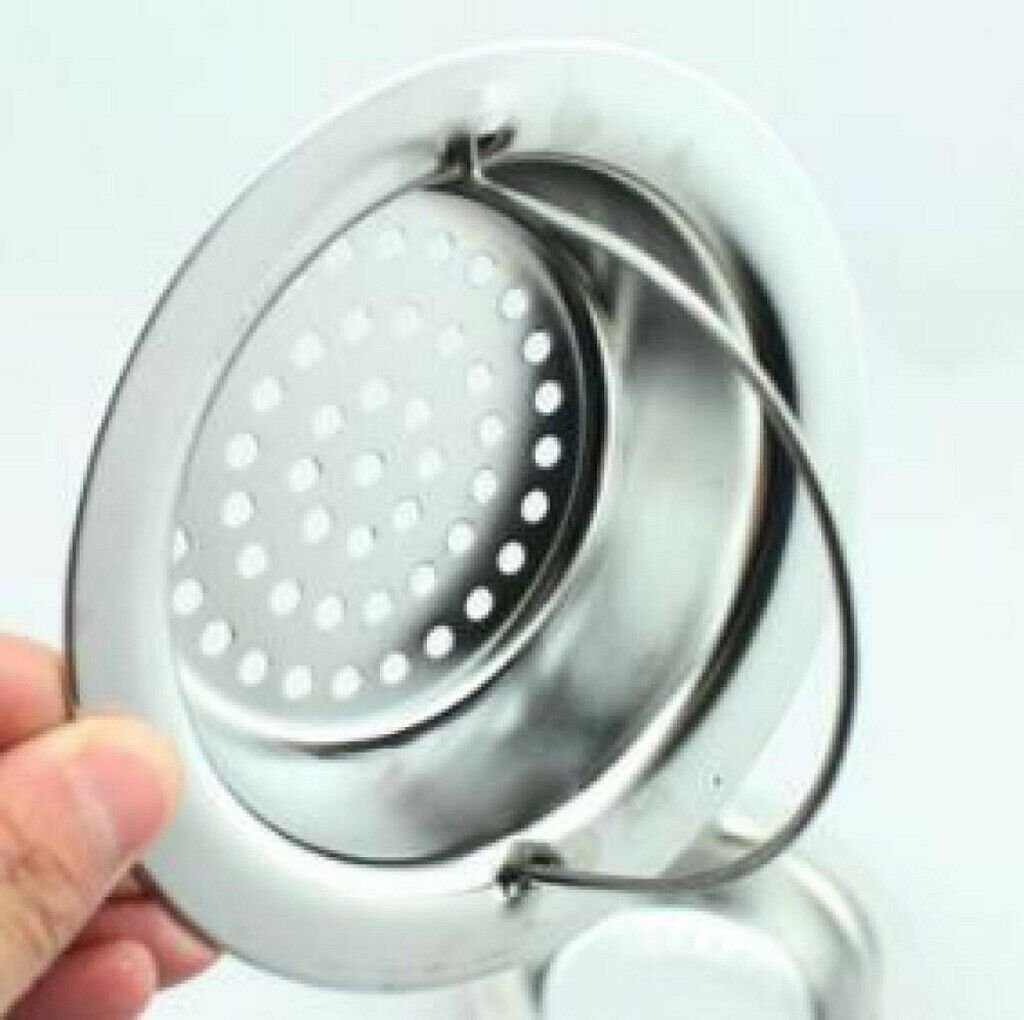 Kitchen Stainless Steel Sink Strainer Waste Plug Drain Stopper Filter Basket New