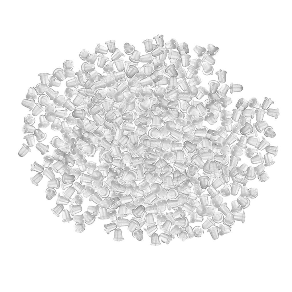 1000 pieces clear rubber earring safety backrests for craft