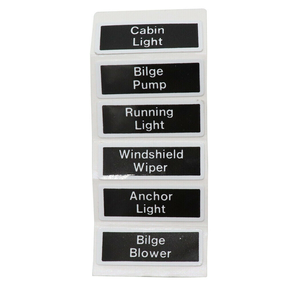 Waterproof 6 Gang Rocker Switch Panel 12V Circuit Breaker Car Marine Boat