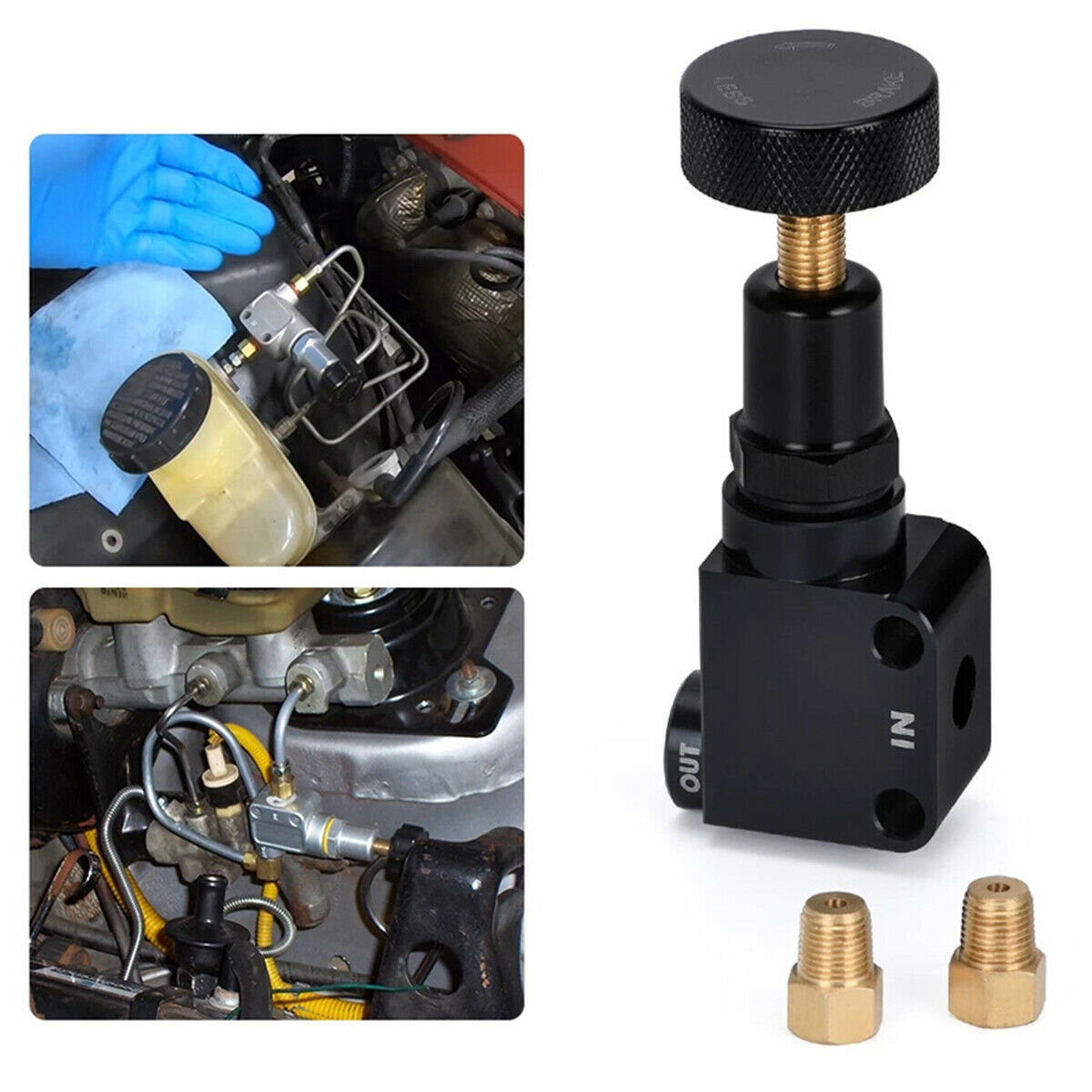 1×Adjustable Pressure Regulator Screw Knob Brake Proportioning Valve For Wilwood