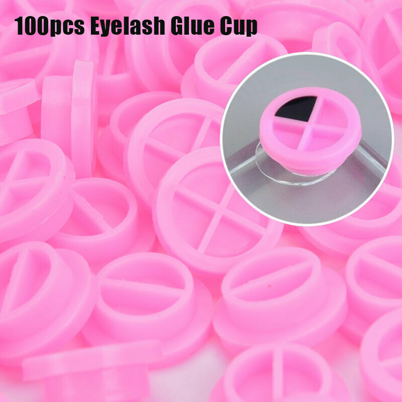 100Pcs Beauty Eyelash Extension Glue Cups Epoxy Delay Cup Grafting Eyelash T DF
