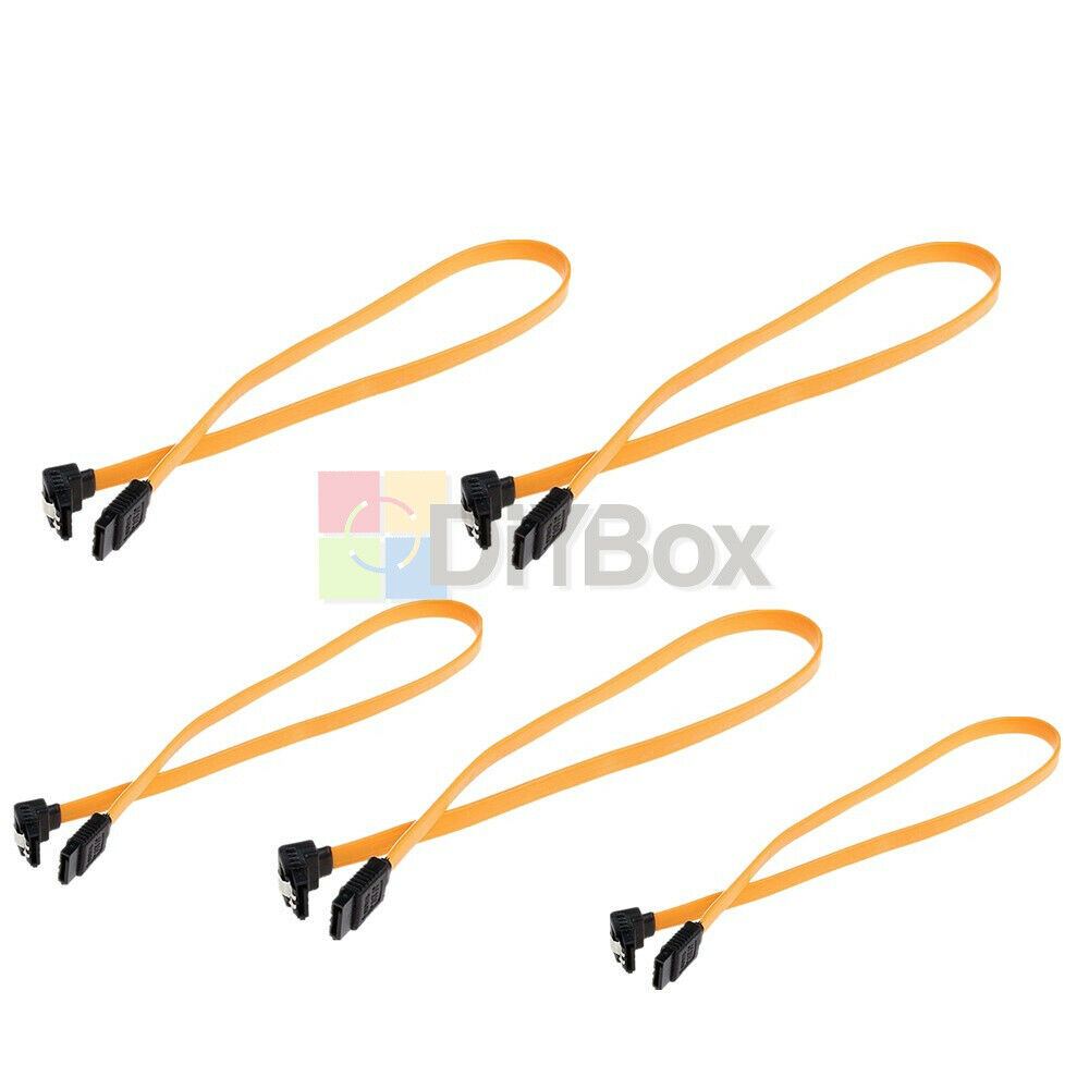 Serial SATA ATA RAID HDD DATA Hard Drive Signal Cable Straight-Right Angle 2PCS