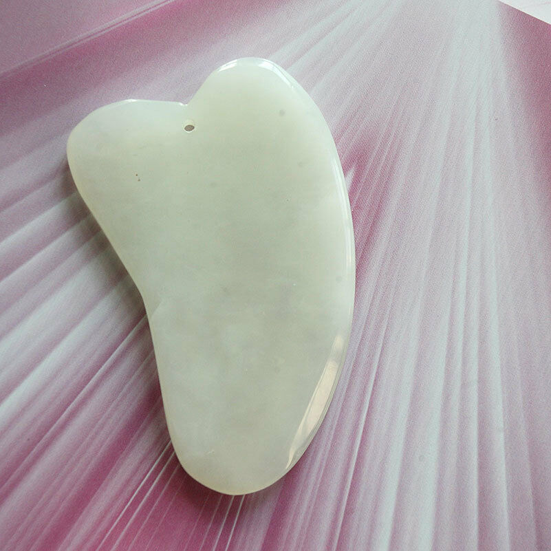 Popular Chinese Natural Jade Scraping Plate Gua Sha Face Body Massager Sto.l8